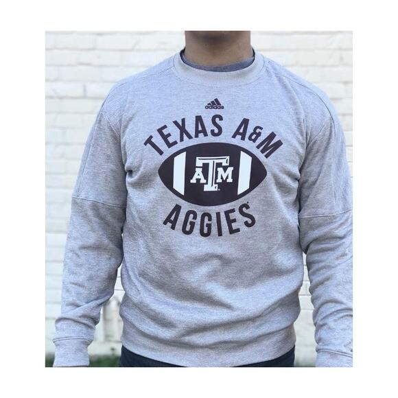 Adidas Texas A&M Univ  Aggies men's sweatshirt XL Grey and Maroon - Picture 1 of 11